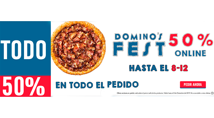 50% de descuento en Domino's Pizza