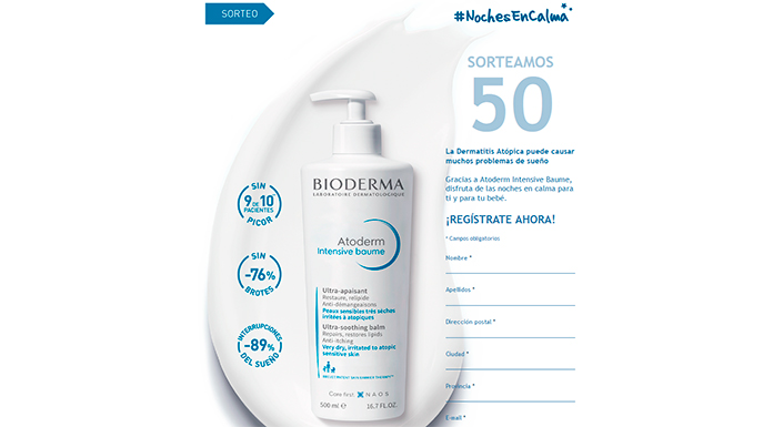 Bioderma sortea 50 unidades de Atoderm Intensive Baume