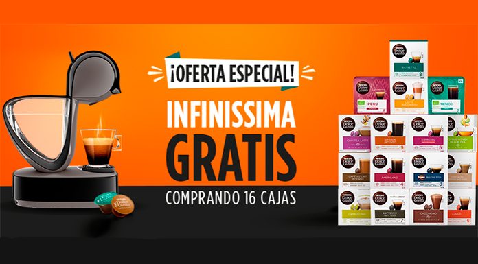 Cafetera Infinissima gratis comprando 16 cajas