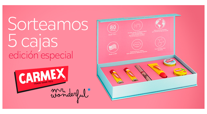 Carmex sortea 5 cajas edición especial