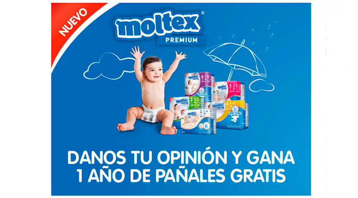 Gana un año de pañales Moltex gratis