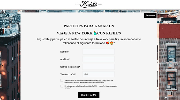 Gana un viaje a Nueva York con Kiehl's