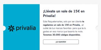 Llévate gratis un vale de 15€ en Privalia con Yoigo Llévate gratis un vale de 15€ en Privalia con Yoigo