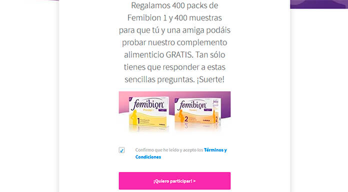 Próxima a ti regala 400 packs de Femibion