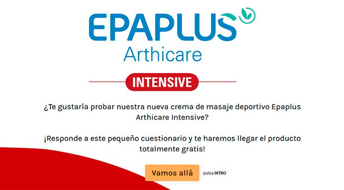 Prueba gratis la crema de masaje deportivo Epaplus Arthicare Intensive