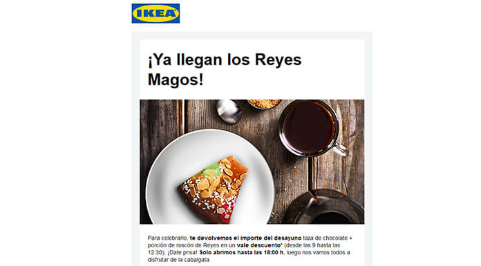 Ikea te devuelve el importe del desayuno