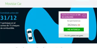 Movistar sortea 75 cheques de combustible Movistar sortea 75 cheques de combustible
