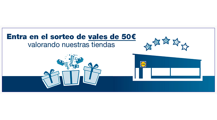 Sorteo de vales de 50€ con Lidl