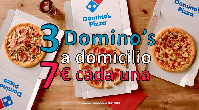 3 pizzas medianas por 7€ en Domino's Pizza