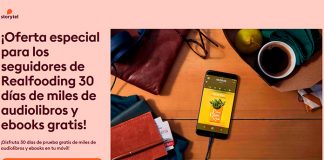 30 días de Storytel gratis para los seguidores del Realfooding 30 días de Storytel gratis para los seguidores del Realfooding
