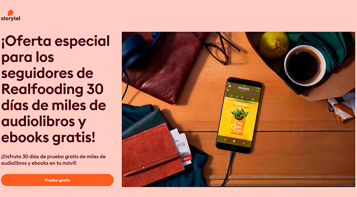 30 días de Storytel gratis para los seguidores del Realfooding