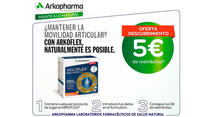 5 euros de reembolso en Arkoflex