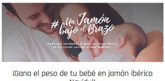 En 2020 consigue el peso de tu bebé en jamón ibérico Navidul En 2020 consigue el peso de tu bebé en jamón ibérico Navidul