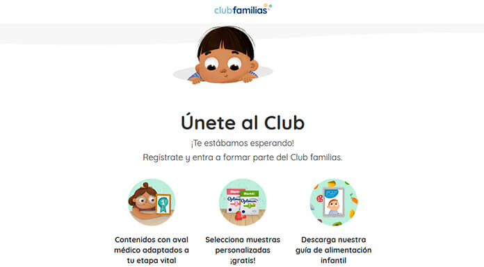 Muestras gratis para bebés con Club Familias