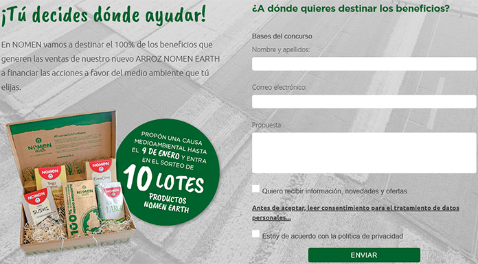 Sorteo de 10 lotes de productos Nomen Earth