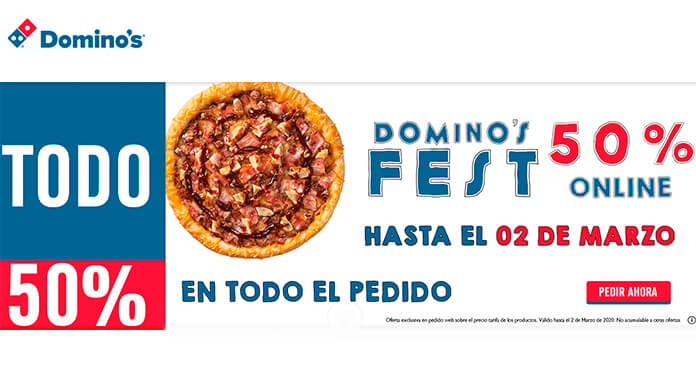 50% de descuento en Domino's Pizza