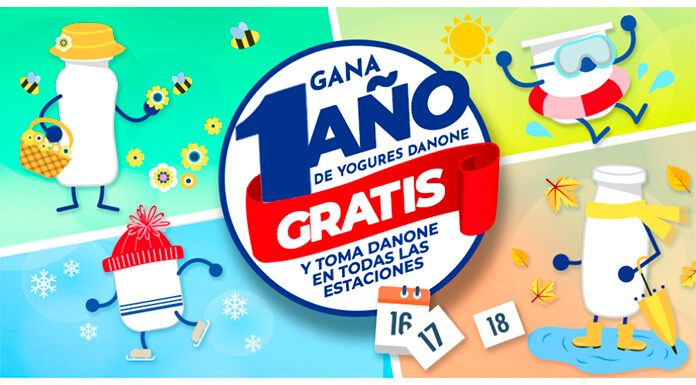 Gana 1 año de yogures Danone gratis