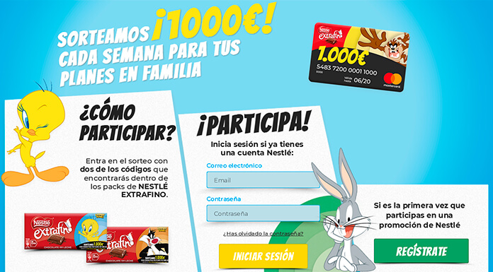 Nestlé Extrafino sortea 1.000 euros cada semana