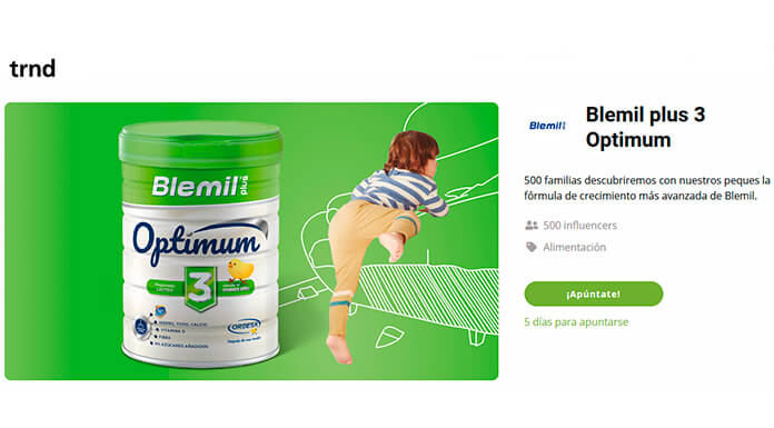 Prueba gratis Blemil plus 3 Optimum con trnd - Muestras Gratis Y Chollos