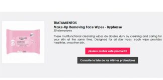 Prueba gratis toallitas desmaquillantes Byphasse Prueba gratis toallitas desmaquillantes Byphasse