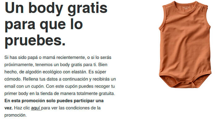 Zeeman te da un body gratis para que lo pruebes