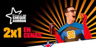 Vuelve el Cheque Gorrón con 2×1 en cenas de Foster’s Hollywood Vuelve el Cheque Gorrón con el 2x1 en cenas a Fosters Hollywood