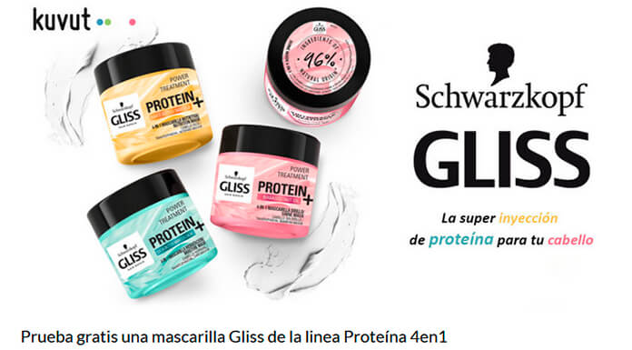 Gratis Gliss Mascarillas de Proteína 4 en 1