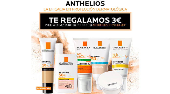 Te regalan 3€ con Anthelios con color de La Roche Posay