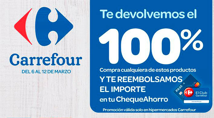 Acumula el 100% de tu compra en el cheque ahorro de Carrefour