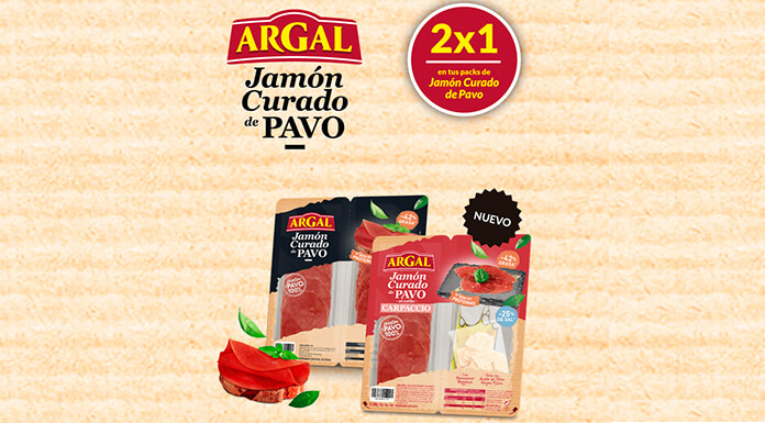 2x1 en packs de Jamón Curado de Pavo Argal