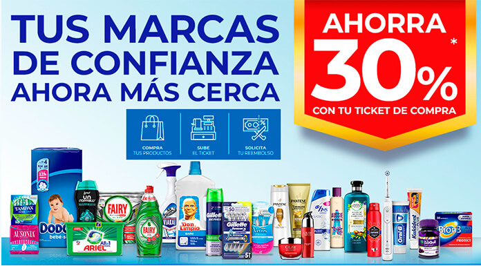 Ahorra 30% en compras de productos P&G