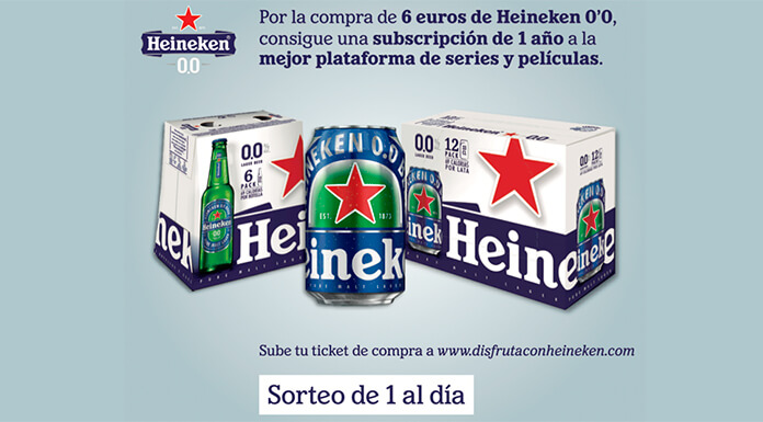 Consigue una suscripción a plataformas de series y películas con Heineken 0'0