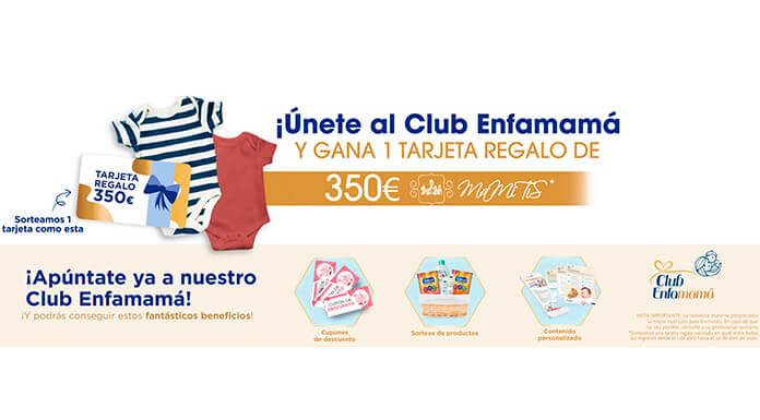 Gana una tarjeta regalo de 350€ con Club Enfamamá