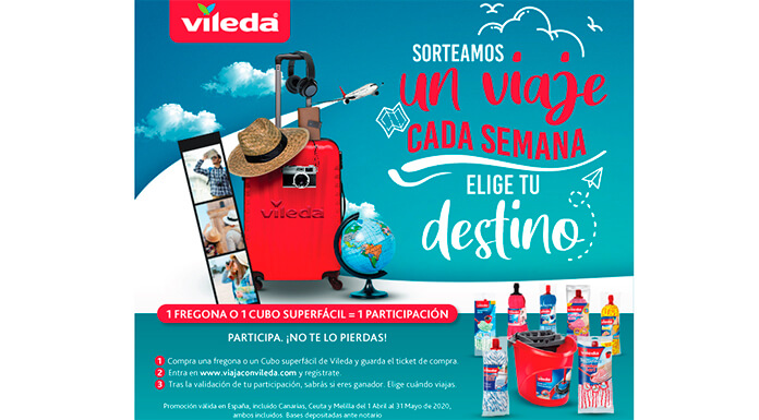 Vileda sortea un viaje cada semana