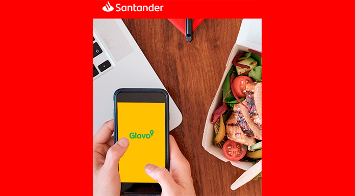 Banco Santander sortea vales en la app Glovo