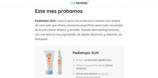 Club Familias da a probar gratis Pediatopic SUN Club Familias da a probar gratis Pediatopic SUN