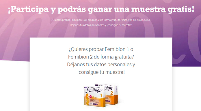 Gana una muestra gratis de Femibion 1 o Femibion 2