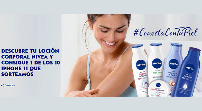 Nivea sortea 10 iPhone 11 y 100 lotes de productos corporales