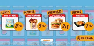 Ofertas de Burger King en casa para la desescalada Ofertas de Burger King en casa para la desescalada