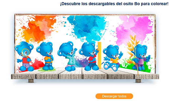 Pinta y colorea ositos Bo de Nestlé Bebé
