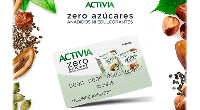 Regalan 500 tarjetas para probar gratis Activia Zero Azúcar