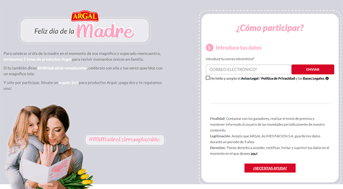 Sorteo Día de la Madre Argal