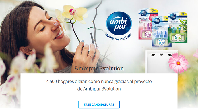 4.500 hogares probarán gratis Ambipur 3Volution