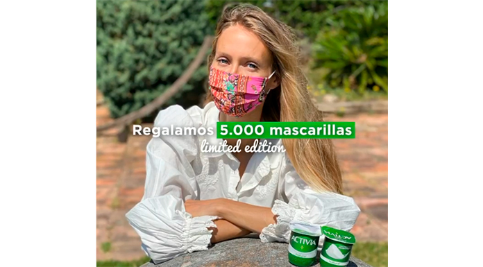 Activia regala 1.000 mascarillas a la semana