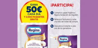 Gana 50 euros y papel higiénico con Regina Gana 50 euros y papel higiénico con Regina