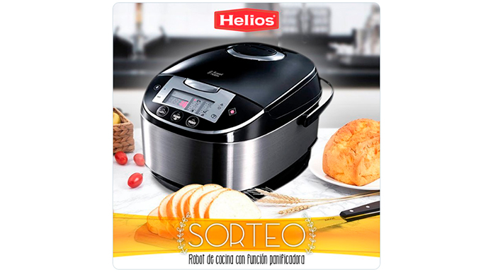 Helios sortea un robot de cocina con función panificadora