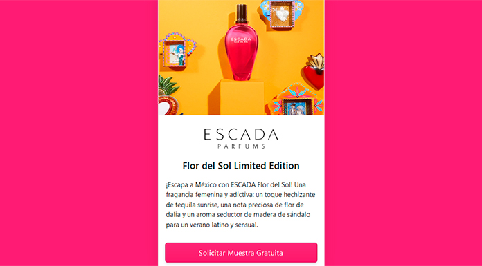 Muestras gratis del perfume Escada Flor del Sol Limited Edition