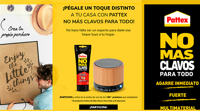 Sortean 75 productos Pattex y 25 altavoces