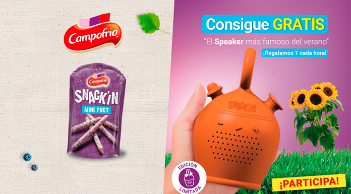 Consigue gratis un speaker con Snack'In de Campofrío