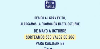Font Vella sortea 500 vales de 20 € Font Vella sortea 500 vales de 20 €